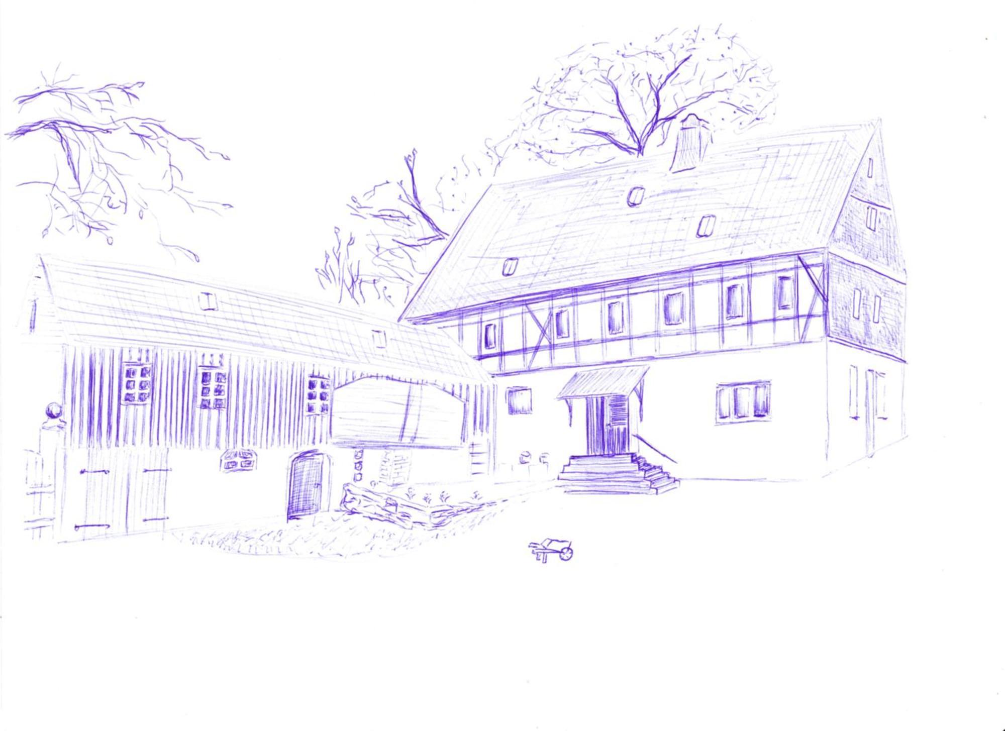 Mothsgut - Moderne Ferienwohnung Auf Dem Bauernhof Im Erzgebirge Oelsnitz  Eksteriør bilde
